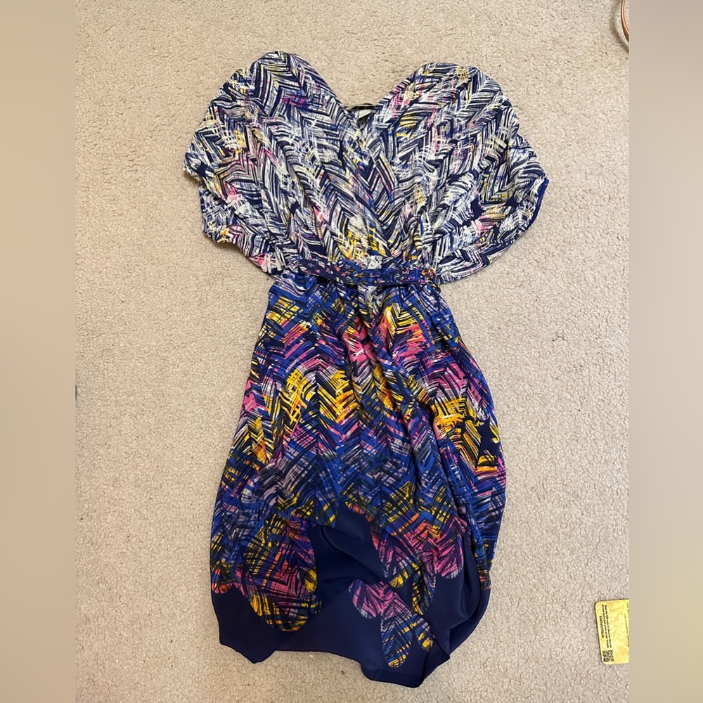 Multicolored Satin Dress